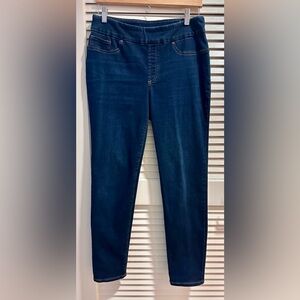 Chico's Jeans Women's 6R Pull On Stretch Jegging Ankle Dark Blue Denim Pants